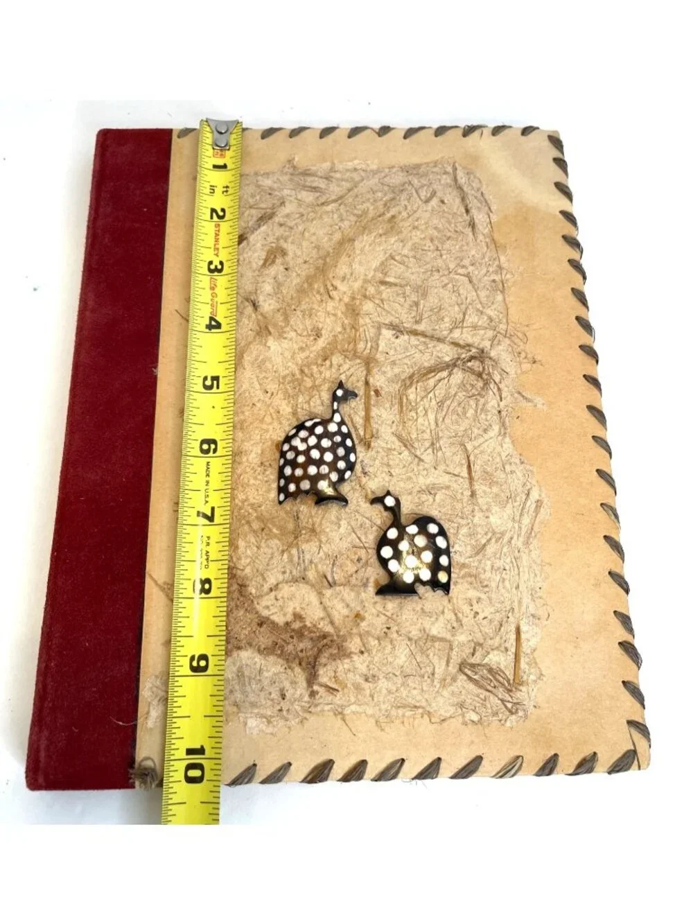 Africa Notebook Journal Book Kenya Flag Colors Bead Pen Recycled Paper Handmade